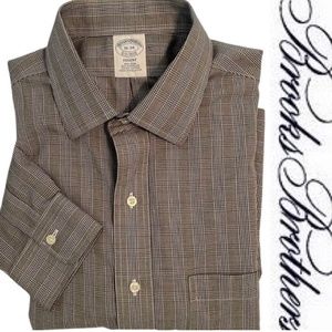 SALE Brooks Brothers Regent Mens Glen Plaid Pattern Dress Shirt Size 16-34